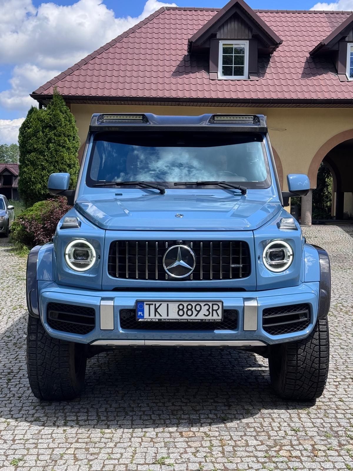 Mercedes klasy G po zabezpieczeniu folią PPF, drugie ujęcie
